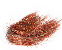 Fine 3D Tinsel Hair, Fiery Brown UVR / 85